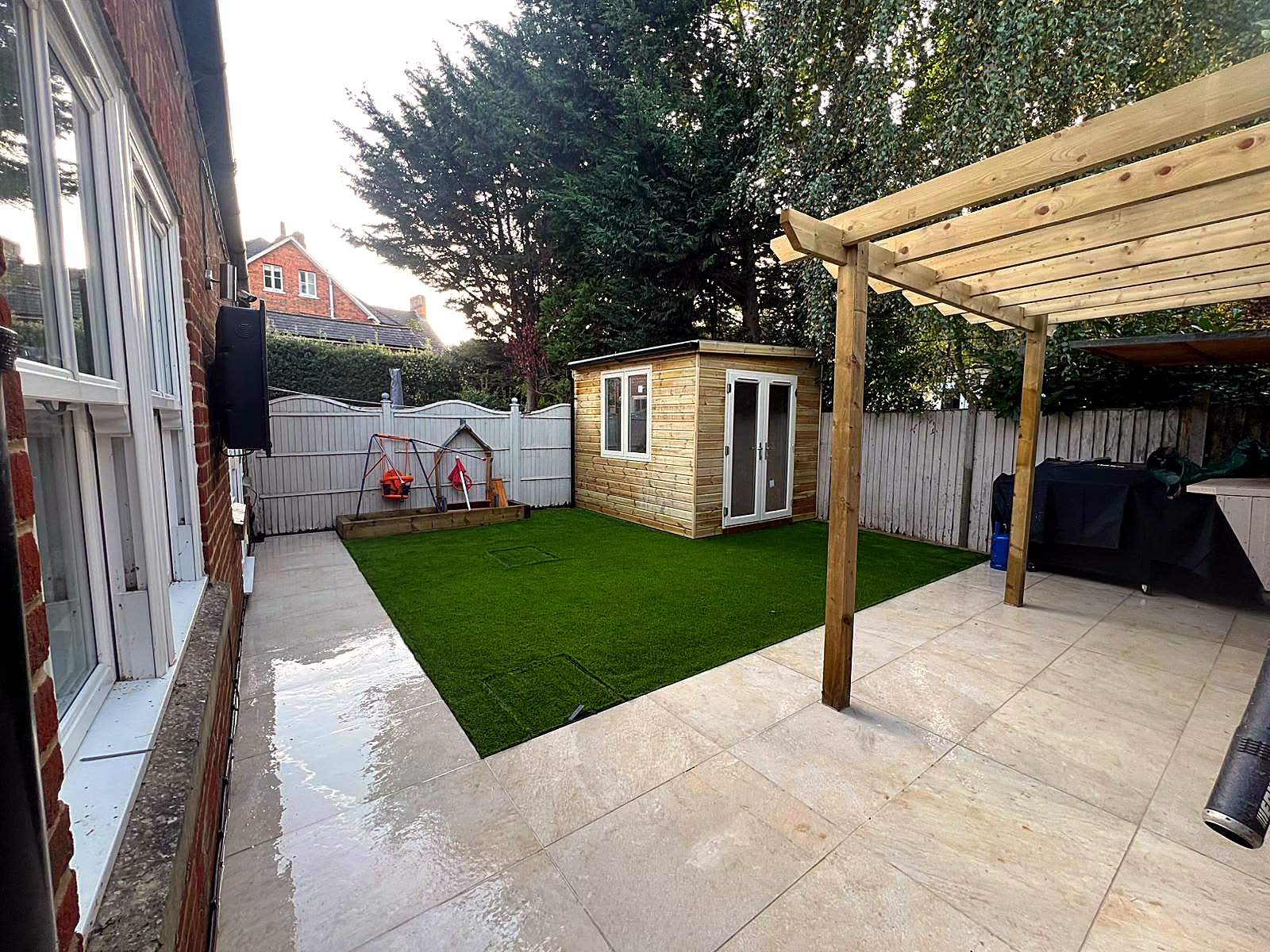 Groundworks in progress — the unseen base that makes a garden last.